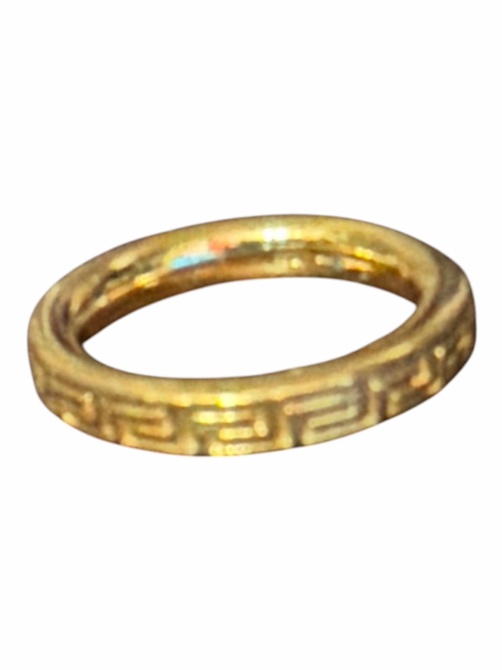 Versace Gold Greek Key Band Ring